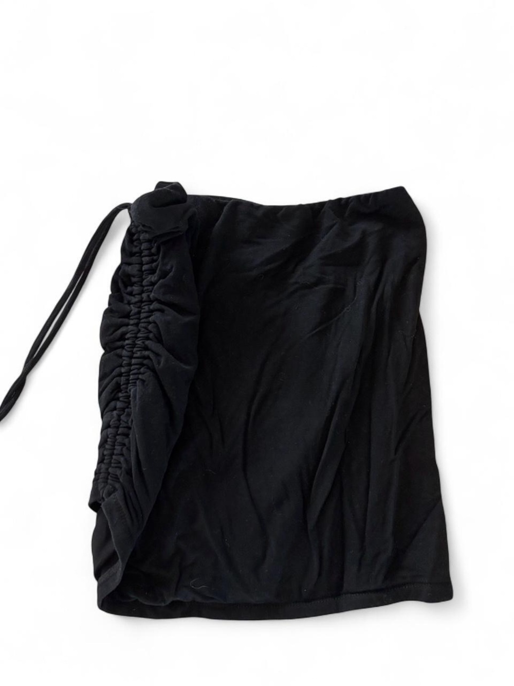 White Fox Black Ruched Mini Skirt - Women